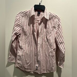 GAP Youth Casual Red and White Striped Shirt